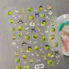 Adesivos de Unha Artística de Frutas de Verão 3D Frutas Frescas Maçã Melancia Gelatina Adesivos de Unha em Relevo Estilo TJ