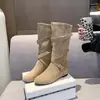 Nuevas botas altas 2026, botas versátiles para mujer, botas de equitación con hebilla de cinturón, acabado mate, estilo coreano, adecuadas para usar en exteriores, efecto adelgazante, colección de otoño