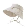 Sombrero de Pescador Coreano de Estilo Xiaohongshu para Reducir la Edad, Ala Ancha, Sombrero de Sol a Cuadros Frescos para Vacaciones y Playa