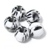 Acrílico 16mm Estampa de Leopardo Furo Reto Contas Duas Cores Furo Grande Redondas Feitas à Mão DIY Acessórios de Joias Contas para Pulseira Contas Soltas