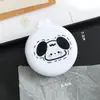 Peine de Aire con Estampado de Expresiones de Cachorro de Dibujos Animados, Mini Peine Plegable Portátil con Espejo, Lindo Peine Masajeador para Usar en Movimiento