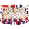 Pulseiras Empilhadas de Sementes de Estilo Novo para Celebrações de Feriados Europeus e Americanos Transfronteiriços, Joias de Pulseira Coloridas Multicamadas Personalizadas para Atacado