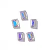 Joyería de azúcar para uñas diamante blanco fondo puntiagudo joyería de diamante larga recta cristal azúcar diamante transparente cuadrado mini 6*8mm rojo