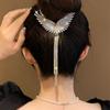 Horquilla con borlas y alas de ángel de súper hada para mujer, accesorio para el cabello con clip en la parte posterior, con agarre en la cabeza y bola, para recogido, tocado