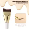 Brocha de Base Cola de Pez Curva No Absorbe Polvo Ultra-Fina Angular Media Luna Principiante Sin Rastro Brocha Correctora Cabeza Plana Herramienta de Maquillaje