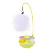 Juguete para Gatos tipo Tumbler, Gadget de Autoentretenimiento, Caña con Plumas para Gatos, Bola Resistente a Mordidas para Consumo de Energía, Adecuado para Gatitos