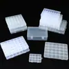 Caja de Almacenamiento de Plástico Transparente con Múltiples Compartimentos de Fabricante, 40 Rejillas para Organizar Piezas de Joyería y Accesorios de Uñas, 24+1 Rejillas
