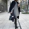 Nuevo Estilo Otoño/Invierno 2026 Lotte Ins Más Vendido Holgado Adelgazante Casual Simple Abrigo de Pierna Recta Abrigo de Color Sólido para Mujer