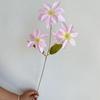 Simulación de 3 Piedras de Diamante Loto Clematis Boda Camino Decoración Floral Flor Artificial Ventana de Hotel Hermoso Set Flor de Seda