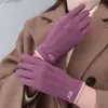 Guantes cálidos para hombre y mujer otoño e invierno pantalla táctil más terciopelo exterior ciclismo conducción invierno engrosados a prueba de viento a prueba de frío