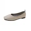 Zapatos Retro de Abuela de Punta Cuadrada y Boca Baja 2026 Estilo Primavera Versátiles Planos Suaves de Suela Flexible Mocasines sin Cordones para Mujer