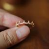 Anillo de Coronación de la Reina con Zirconias Micropavé Corona de Princesa Lujo Ligero Nicho Estilo Japonés Anillo Retro Joyería de Fábrica Transfronteriza