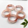 Anillo de Flor de Durazno de Seda Dorada y Jade al por Mayor Transfronterizo Más Vendido Anillo Liso de Jade Rosa Anillo para Mujer al por Mayor