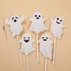 Decoración de Pastel de Halloween 2025 Adornos de Fantasma de Calabaza Murciélago Muerte Sombrero Mágico con Forma de Galleta Inserto Plug-In