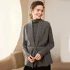 Cárdigan de cachemira tejido con punto de doce puntos, chaleco con cordones, top sin mangas de cuello en V, moderno y versátil