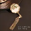 Broche de Madrepérola Natural, Borla de Leque de Osmanthus Feminino de Luxo, Broche Exquisito, Corsage Elegante Elegante, Acessórios para Casaco
