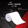 Papel Térmico 57X50 Papel de Caixa Registradora 80X80 Papel Térmico Supermercado Meituan Takeaway Papel para Impressora 58mm