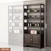 Gabinete multi-tesoro de madera maciza, partición de estilo chino, estante de exhibición de té antiguo de estilo chino nuevo, gabinete de entrada estilo Zen para sala de estar