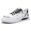 Zapatillas para Hombre, Nuevo Estilo Primavera y Otoño, Zapatos Casuales de Cuero Transpirables sin Cordones, Zapatos Blancos de Suela Gruesa para Estudiantes, Zapatos de Moda para Hombre