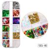 Floco de neve inverno manicure lantejoulas 12 grade Natal Ice Cube smoothie conjunto glitter unha polonês cola jóias cross-border