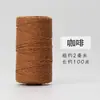 Pacote Decorativo para Festa de Natal Corda para Zongzi Fio de Algodão Dupla Cor Corda Grossa de Algodão Colorida 2MM100 m