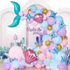 Kit Arco de Guirlanda de Balões Sereia Transfronteiriça Chá de Bebê Menino Menina Festa de Aniversário Decoração Suprimentos