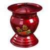 Escupidera Roja de Boda con Tapa Esmalte Dragón y Fénix Pato Mandarín Cubo de Dote para la Dote de la Novia Cubo de Orina para el Hogar