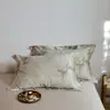 Funda de almohada de algodón Tencel de hotel cinco estrellas, 100 unidades, funda de almohada de algodón puro para todas las estaciones, paquete doble 48*74 cm