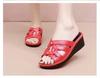 Sandalias de cuña para mujer, nuevas sandalias de verano para mujer con plataforma de tacón alto y diseño de celebridades de Internet, sin cordones.