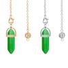 AliExpress alta venda pedra de energia colorida coluna hexagonal de ponta dupla pêndulo espiritual meditação joia de cristal natural atacado