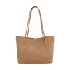 Bolsa grande e estilosa para mãe e filha, nova versão coreana 2025, bolsa tote de cor sólida simples e moderna, bolsa de ombro para usar sob o braço