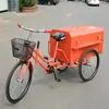 Ventas de fábrica originales triciclo sanitario de pedal humano propiedad camión de limpieza de basura limpieza triciclo de empuje manual