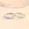 Par de Anéis de Casal Pena de Cupido, um Design Simples de Nicho, Anel de Luxo, Presente de Aniversário para Namorada