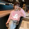 Camiseta de Dibujos Animados para Niñas de Primavera y Otoño, Camiseta de Manga Larga a la Moda para Bebés Niñas, Camiseta Básica de Algodón Puro para Niños