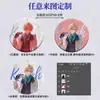 Insignias de hojalata hechas a medida con doble destello reflectante y material PET cepillado, disponibles para diseños personalizados basados en imágenes proporcionadas, mercancía de anime y artículos hechos por fans
