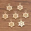 5 Acessórios para Joias DIY de Liga KC Ouro Esmalte Pingente Charme Vela Farol Boia Salva-Vidas Âncora Leme