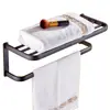 Estante de Toallas Negro de Cobre Completo Estante de Toallas Estéreo Estante de Almacenamiento para Inodoro Hardware para Baño Colgante para Baño Traje