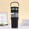 Copo Térmico de Aço Inoxidável 304 com Canudo, Estilo Bolsa, Transfronteiriço, 30oz, para Uso Externo e Carro