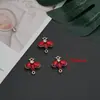 Pingente de Abelha Banhado em Liga para Acessórios de Joias DIY Zircônia Vermelha Azul Verde Inserida Materiais para Pulseira Colar Brinco