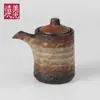 Meiguang Cerâmica Queimada Padrão de Círculo Redondo Garrafa de Condimento Restaurante Japonês Vintage Pote de Molho de Soja Garrafa de Vinagre Utensílios de Cozinha Domésticos