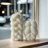 Vento Nórdico Simples Torcido Cilíndrico Arte Vela de Aromaterapia Branca Atmosfera Ornamentos Criativos Vela Geométrica
