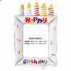 Tema de Cumpleaños de Verano 2026 Dibujos Animados Extraterrestre Oso Negro Dorado Decoración de Ambiente de Fiesta Globos de Papel de Aluminio Color Metálico