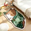 Alfombra Tufted de Perro de Dibujos Animados Transfronteriza, Alfombrilla Gruesa para Mesita de Noche, Tapete Decorativo Absorbente de Agua Antideslizante para Dormitorio, Felpudo para Entrada