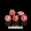 Cuentas Sueltas de Cristal de Fresa Natural, Colgante de Paz, Pixiu, Accesorios para Pulsera de Cristal Cubo de Azúcar Rojo Sangre de Paloma, Regalo para Novia para el Festival Qixi