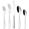 Estilo Escandinavo Cabo Lixado Aço Inoxidável de Alta Qualidade Talheres Faca, Garfo e Colher para Restaurante Ocidental Talheres de Aço Inoxidável de Grau Alimentício