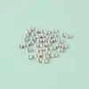 S999 Plata Pura Cuentas Pequeñas de Platillo Volador Espaciadores Accesorios Espaciadores de Perla Cristal Hecho a Mano Pulsera DIY Pulsera Accesorios de Joyería