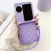 Couro Pequena Corda Portátil Estilo Chanel Adequada para Capa de Celular oppofindn2flip Capa Protetora Dobrável Findn3flip