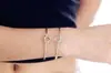 Explosiones de Fábrica Pulsera de Metal Europea y Americana Pulsera de Nudo Pulsera para Mujer Todo Combina Pulsera de Amor Joyería de Mano Abierta