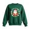 Moletom com capuz vermelho estampado personalizado para homens, modelagem solta, oversized e espesso para homens, moletom de Natal com desenho temático do espaço para homens