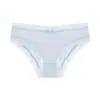 Pantaletas triangulares sin costuras de seda helada para niñas con ribete de encaje, transpirables y cómodas, de cintura media, estilo puro y seductor